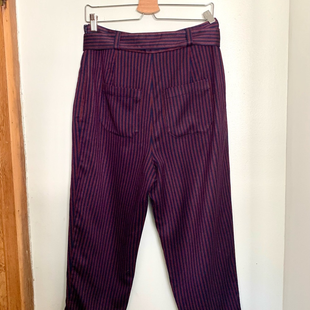 Anthropologie striped, high waisted trousers - Picture 3 of 4
